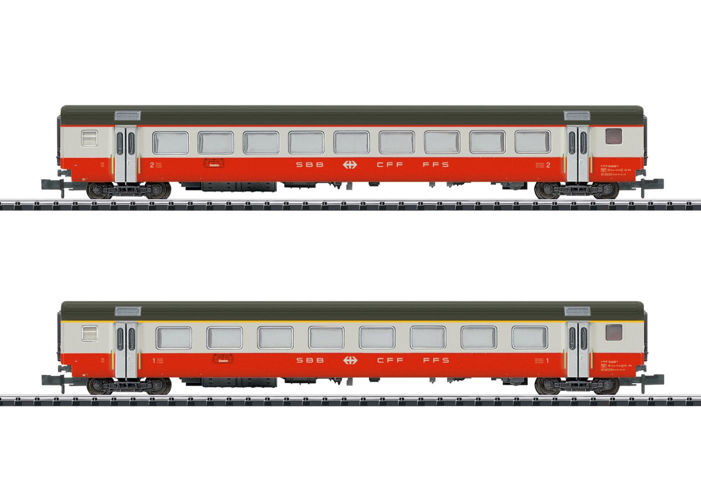 Trix 18721 Schnellzugwagen-Set Swiss Express Teil 2 SBB Spur N