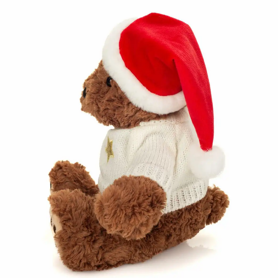 Teddy Hermann 946090 Weihnachtsteddy mit Pullover braun 30 cm Plüsch NEU