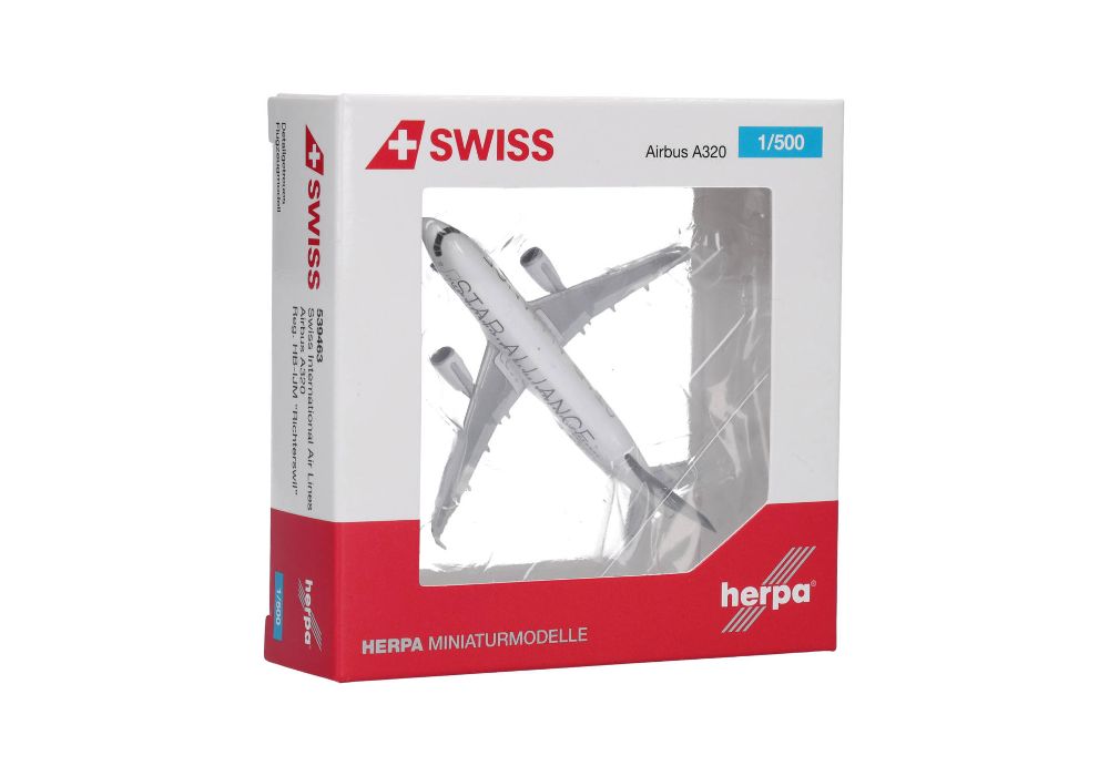 Herpa 539463 Swiss International Air Lines Airbus A320 1:500 NEU OVP