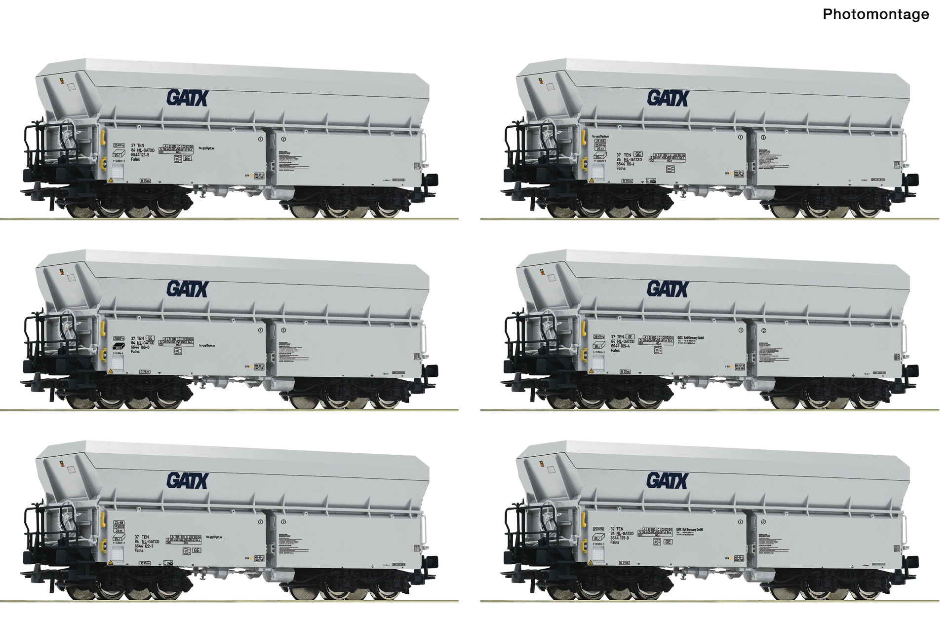 Roco 6600220 6-tlg. Set: Selbstentladewagen