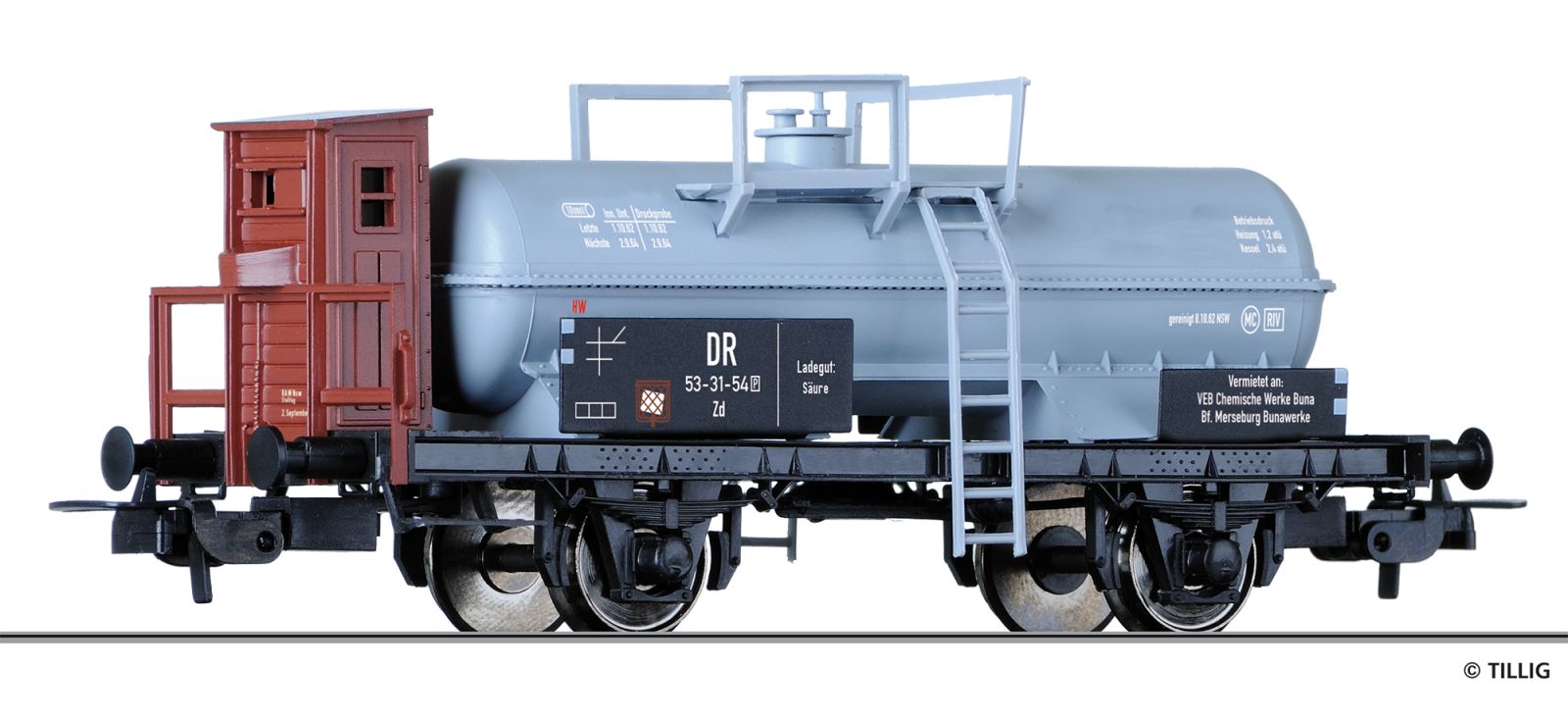 Tillig 77045 Säurekesselwagen Zd DR 1:87 Spur H0 DC Neu OVP