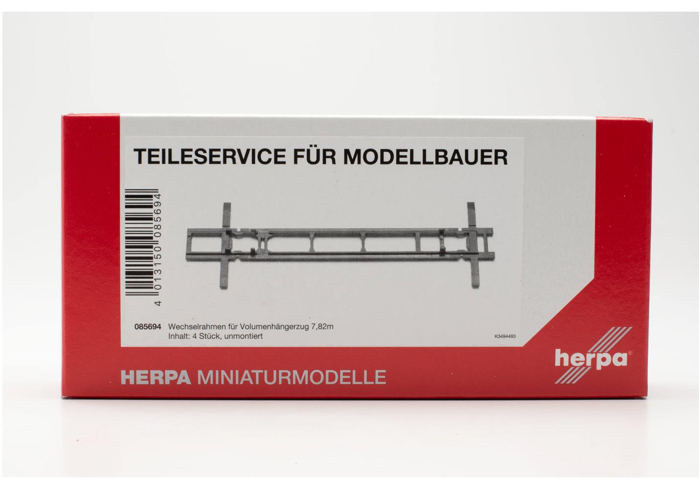 Herpa 085694 Wechselrahmen f. Volumenhängerzüge 7,82m, 2 Stk., 1:87