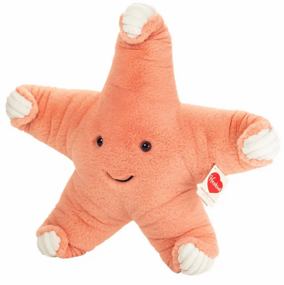 Teddy Hermann 939825 Seestern Fluffy orange 40 cm Stoff/Plüsch/Kuscheltier