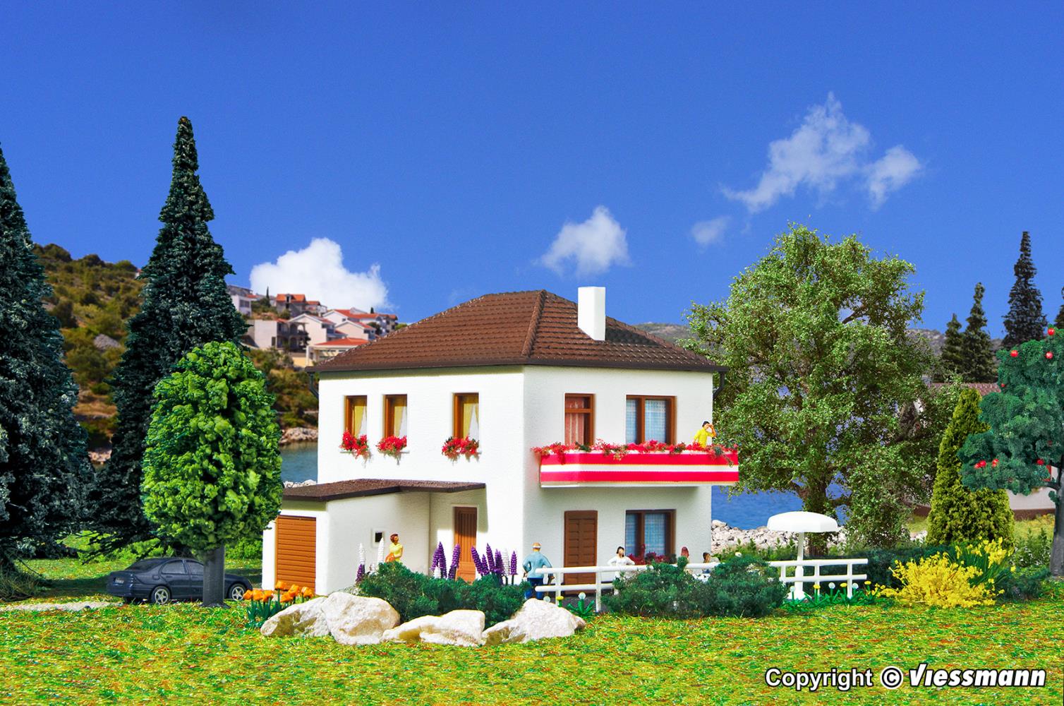 Vollmer 47702 Wohnhaus - Spur N - Bausatz - Neu - OVP