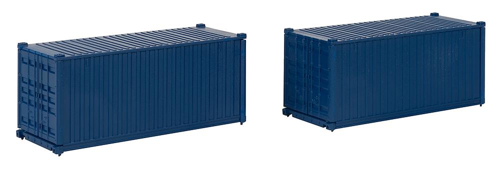 Faller 182054 20' Container blau 2er-Set 1:87 Spur H0 Bausatz Neu