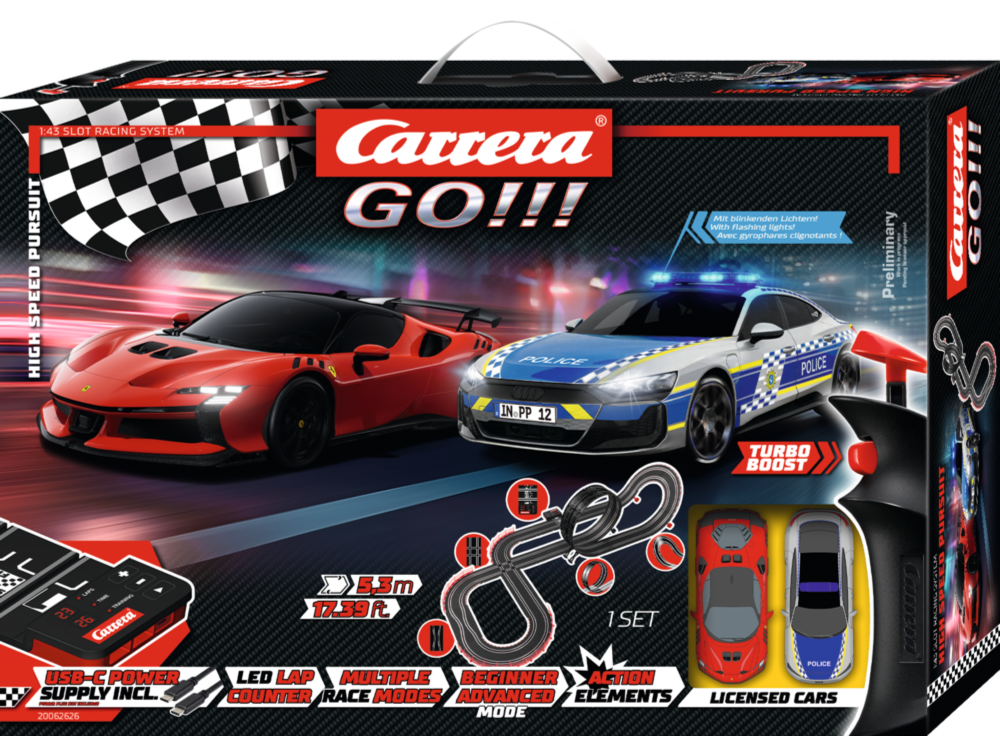Carrera 20062626 High Speed Pursuit GO!!! Autorennbahn Set