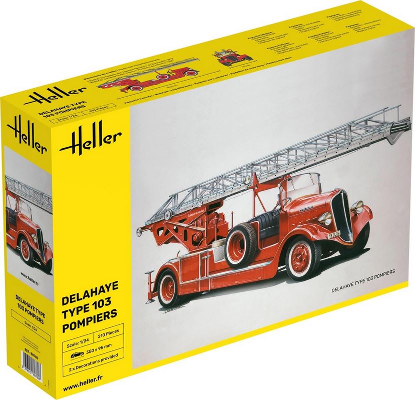 Heller 80780 Delahaye Type 103 Pompiers 1:24 Bausatz Neu OVP