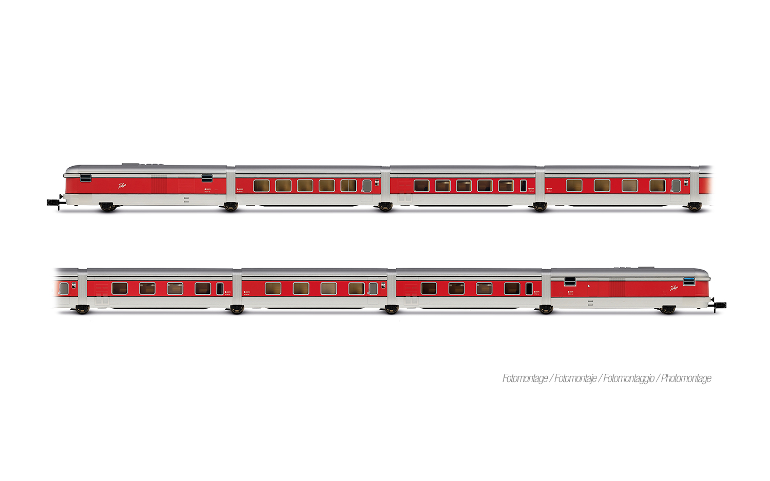 Arnold HN4512 RENFE, 8-tlg. Grundset Talgo III RD „Barcelona Talgo“, Fabrg