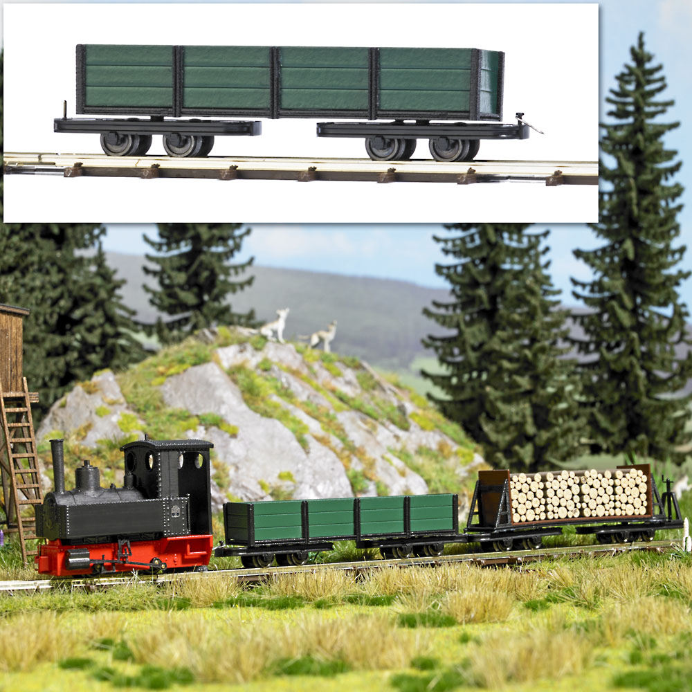 Busch 12246 Drehgestell-Niederbordwagen 1:87 Spur H0f Neu OVP