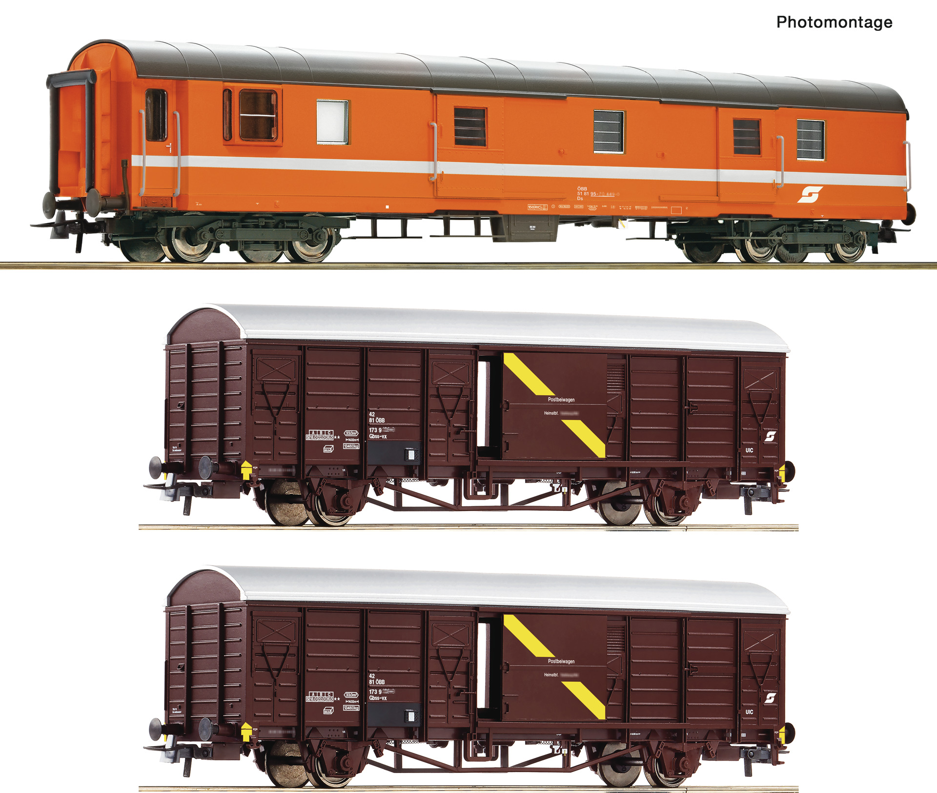 Roco 6600294 3-tlg. Set: Postwagen "Postschnellzug"