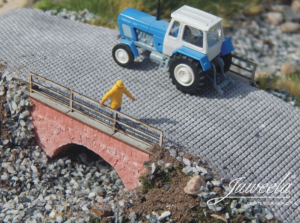 Juweela 21288 Ziegelbrücke klein rot - 3 Stk. - Spur TT - Neu - OVP