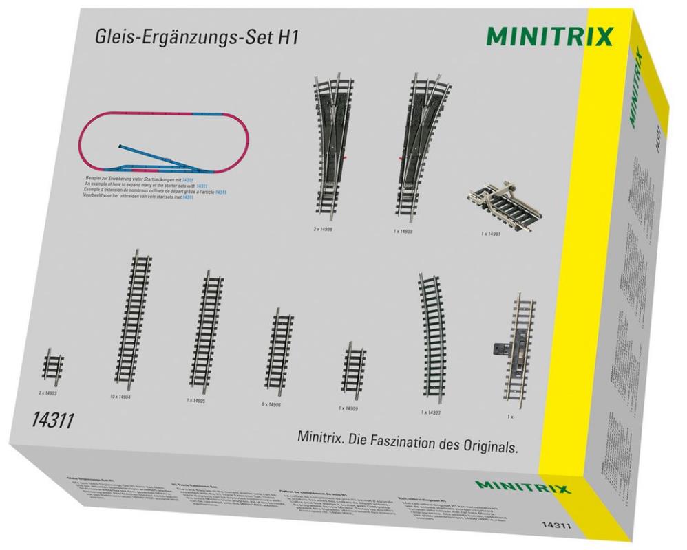 Trix 14311 Gleis-Ergänzungs-Set H1 - Spur N - Neu - OVP