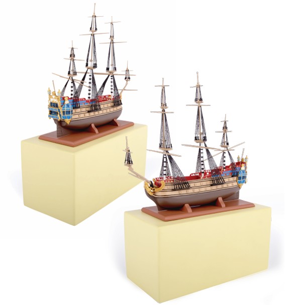 Tim & Struppi TINTIN 46022 RESIN - THE UNICORN - IMAGINARY MUSEUM