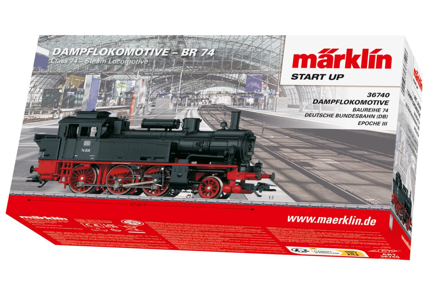 Märklin 36740 Start up Tenderlokomotive Baureihe 74 1:87 Spur H0