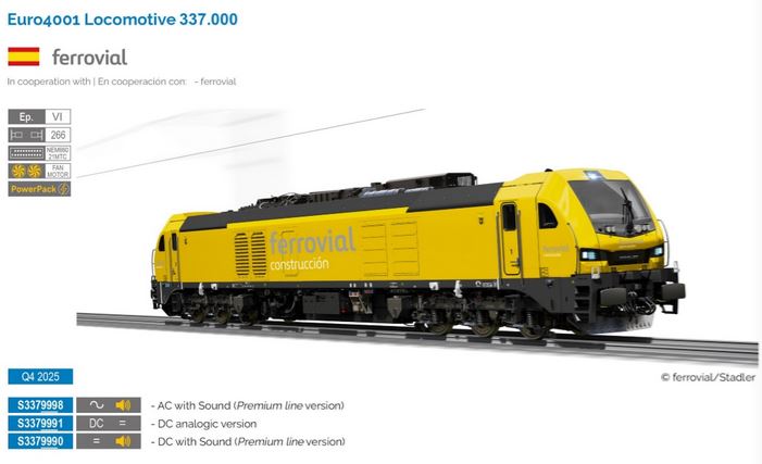 Sudexpress S3379990 Ferrovial 337.016 DCC Sound Spur H0