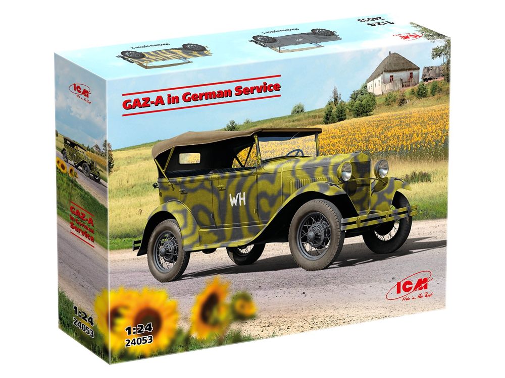 ICM 24053 GAZ-A in German Service 1:24 Modellbausatz Neu OVP