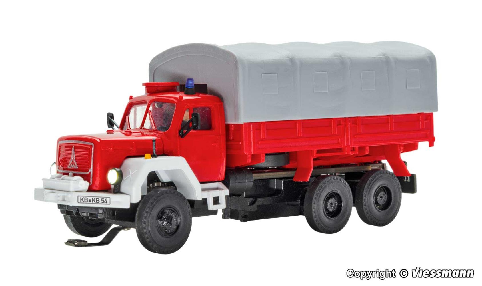 Viessmann 8054 Feuerwehr MAGIRUS JUPITER 3-achs Pritsche Spur H0