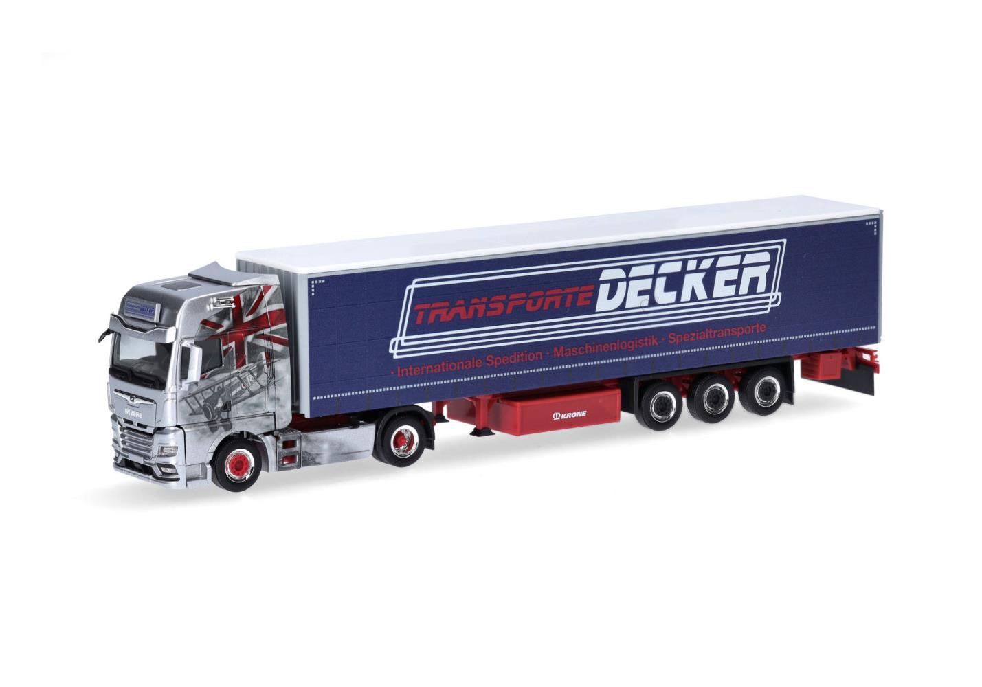 Herpa 317313 MAN TGX GX Planen-Sattelzug Decker Düren 1:87 Neu