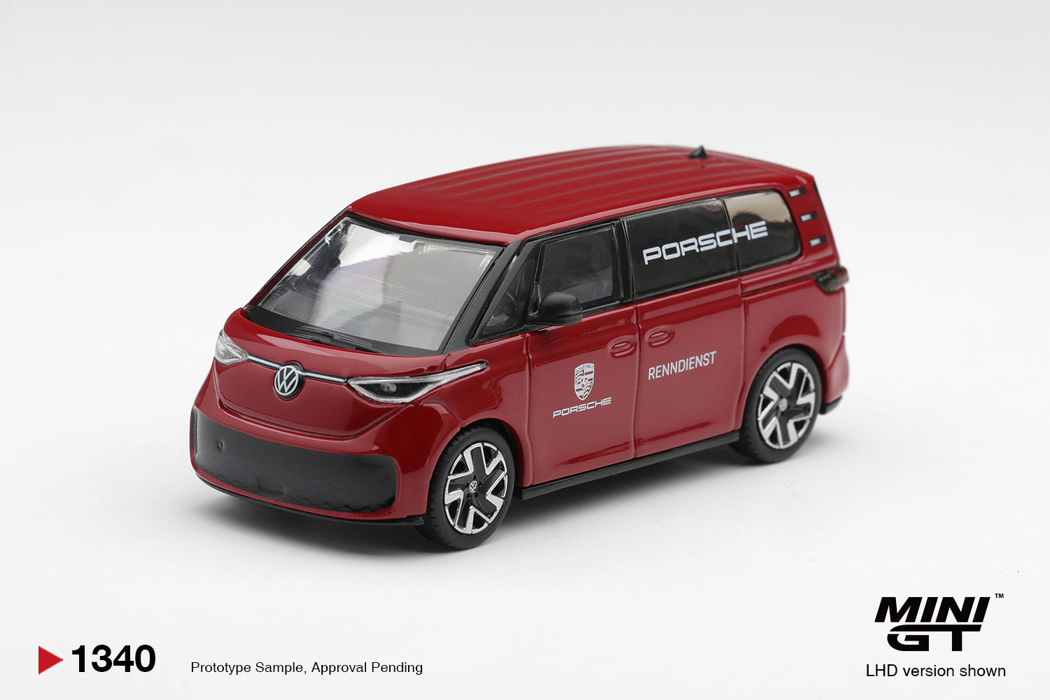 Mini GT 1340 1:64 VW ID.BUZZ PORSCHE RENNDIENST RED 2022