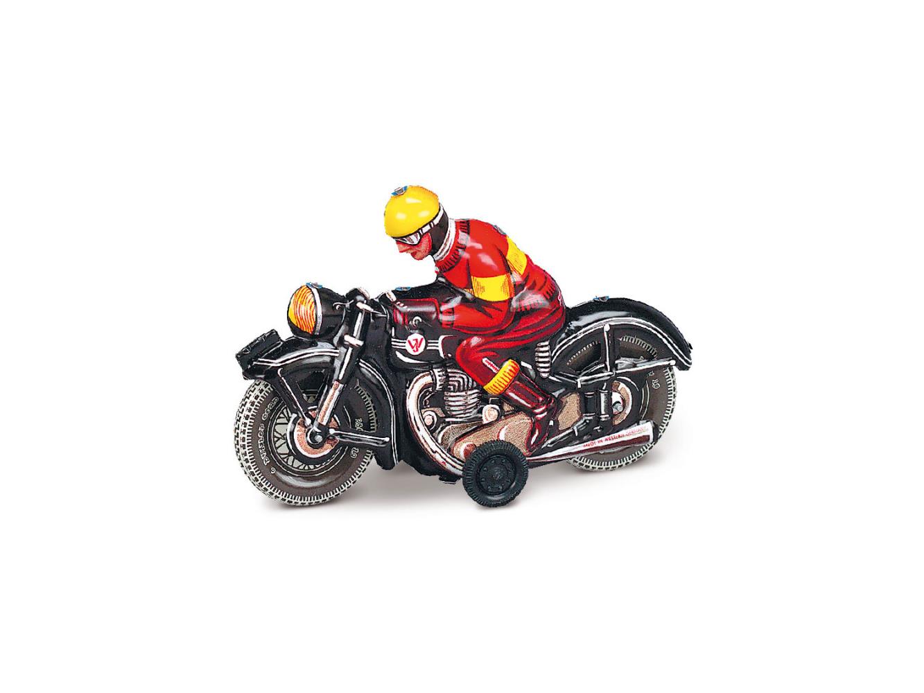 Wilesco 10588 Motorrad Schwarz Friktionsantrieb Neu OVP