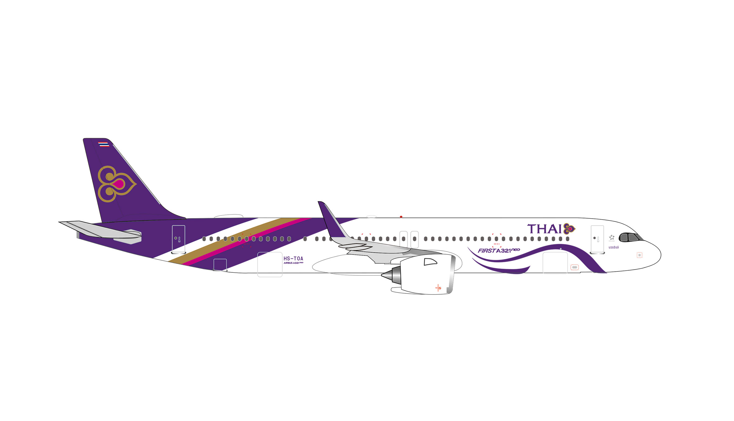 Herpa 539708 A321neo Thai Airways