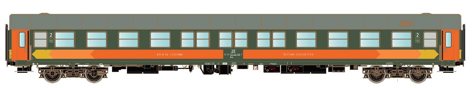 LS Models 48070 Liegewagen Bctm 257 JZ Ep.V Spur H0