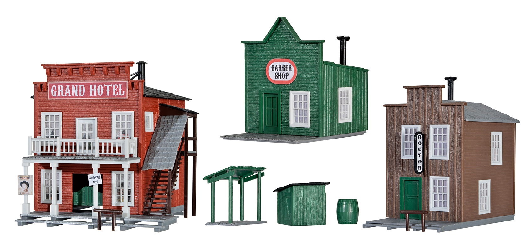 Kibri 38501 Westernhäuser Ensemble Hotel 1:87 Spur H0 Bausatz