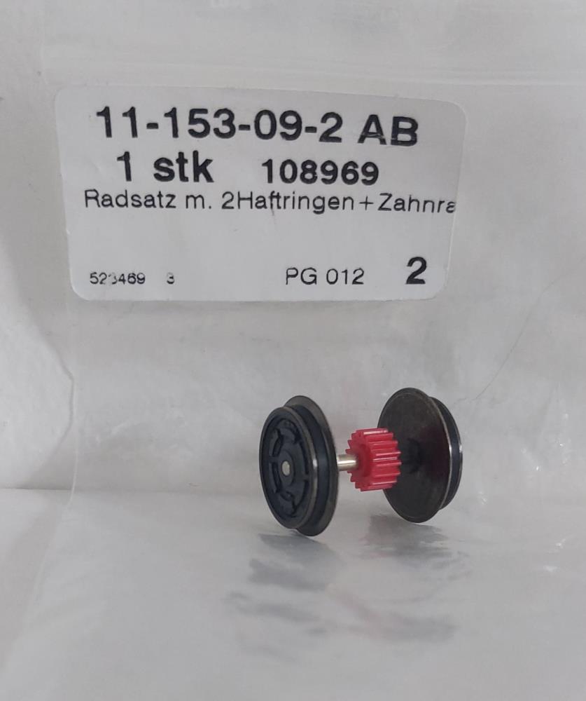 Roco 108969 Radsatz mit 2 Haftringen, Zahnrad 1141 ÖBB