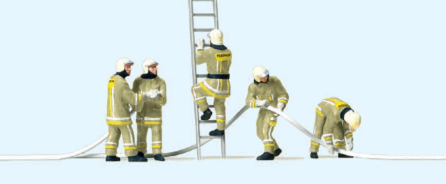 Preiser 10771 Feuerwehrmänner in moderner Einsatzkleidung