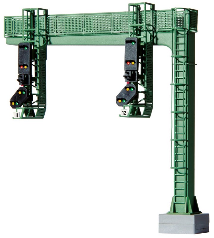 Viessmann 4750 H0 Signalbrücke mit 2 Einfahrsignalen u. Multiplex-Technolog