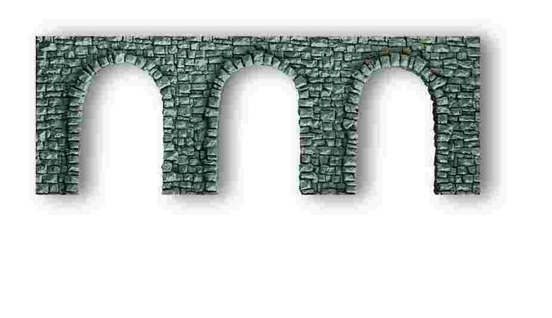 Noch 58260 Arkadenmauer Bruchstein offen Spur H0 1:87