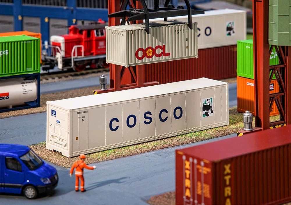 Faller 180851 40' Hi-Cube Kühlcontainer COSCO 1:87 Spur H0 Neu