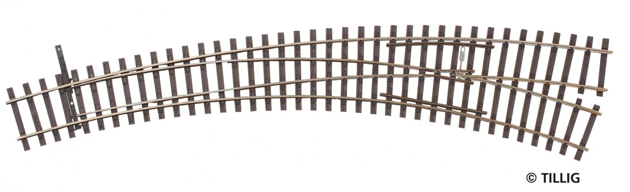 Tillig 85333 Innenbogenweiche rechts 29,3/41,3° 1:87 Spur H0