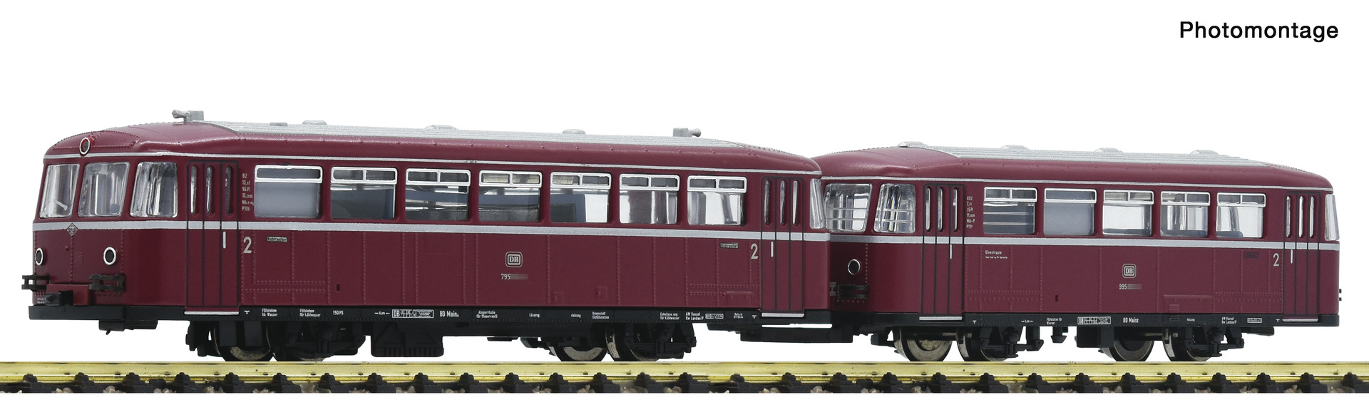 Fleischmann 7760021 Schienenbus-Garnitur 795 313-7 mit Beiwagen BR 995, DB