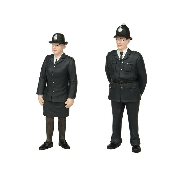 Scenecraft 22-189 Policeman and Policewoman 1:22,5 Spur G Neu OVP