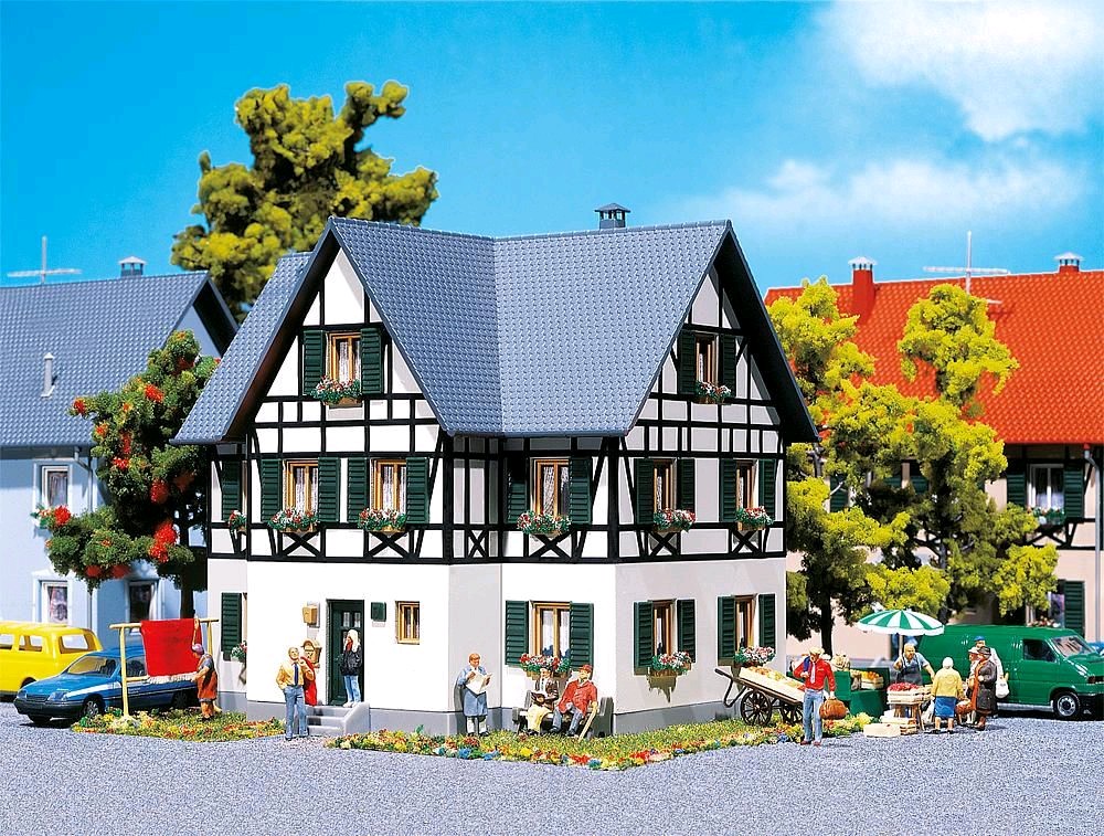 Faller 130259 Zweifamilienhaus mit Fachwerk 1:87 Spur H0 Bausatz Neu OVP