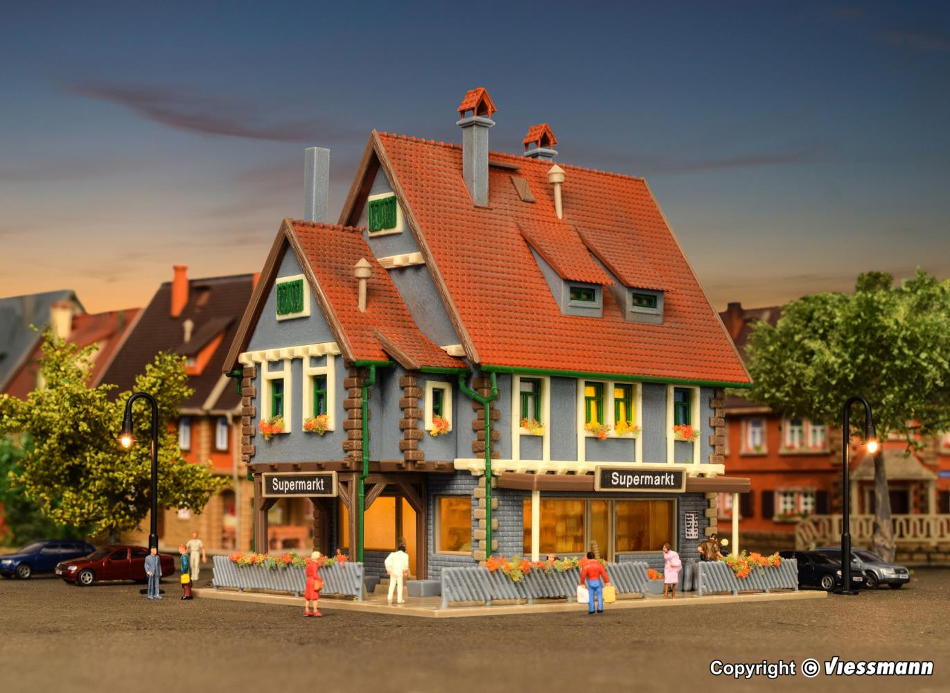 Vollmer 47660 Supermarkt mit Inneneinrichtung 1:160 Spur N Bausatz