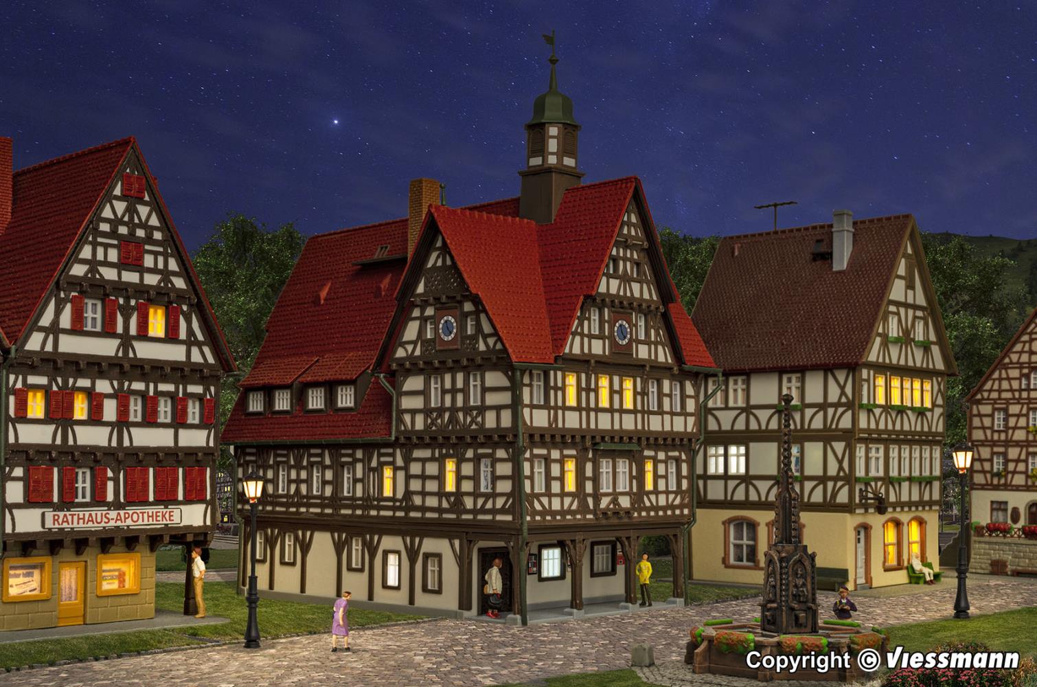 Kibri 38907 Rathaus in Bad Urach 1:87 Spur H0 Bausatz Neu OVP