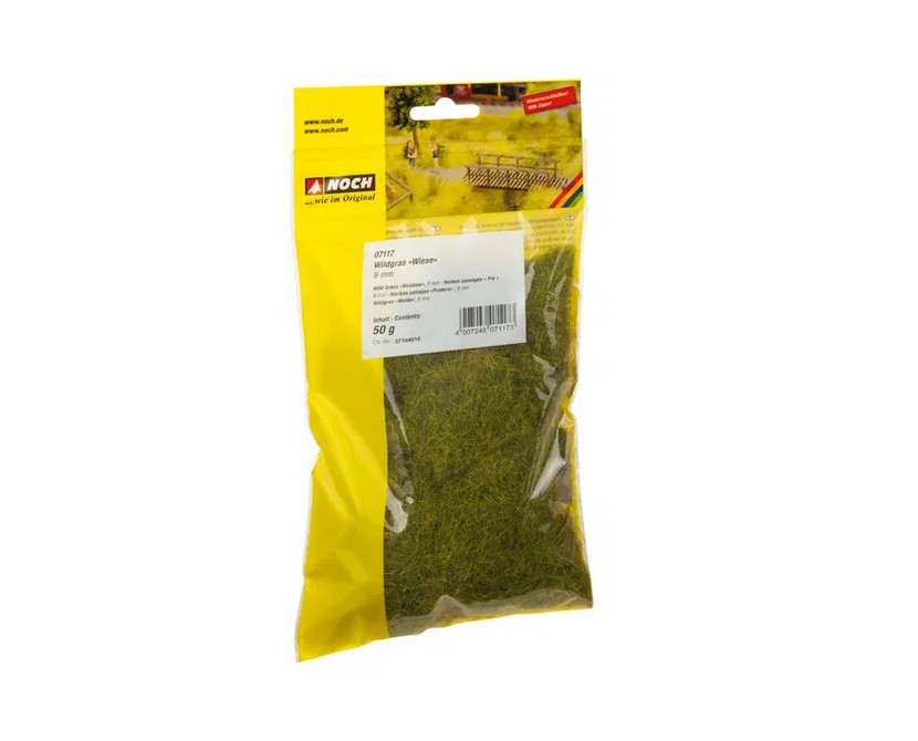 Noch 07117 Wildgras "Wiese" 9 mm 50 g Beutel Spur H0/TT/0 NEU