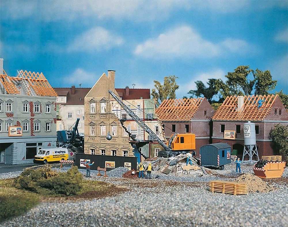 Faller 130466 Abbruchhaus mit Bagger 1:87 Spur H0 Bausatz Neu OVP