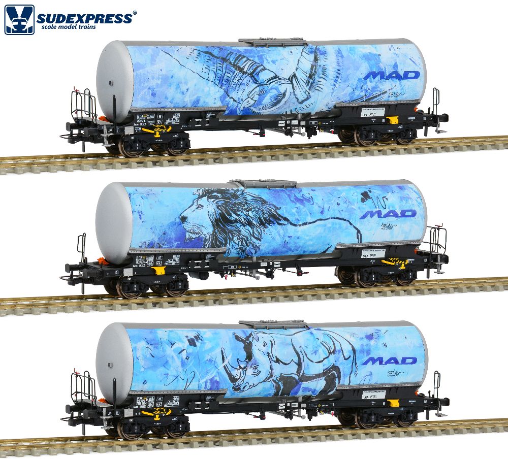 Sudexpress S783904 3-tlg Zacns Kesselwagen Set BSAS 1:87 Spur H0 DC
