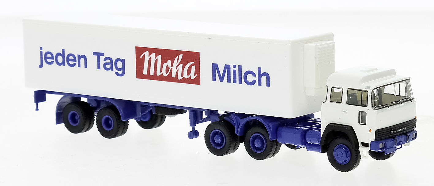 Brekina 83278 Magirus 310 D 22 Kühlkoffer-SZ Moha Milch 1974 1:87