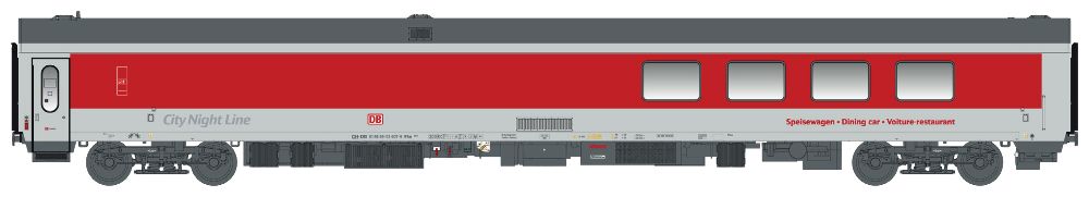 LS Models 49067DC Speisewagen WRm DBAG/CNL, Ep.V, weiß/rot Spur H0