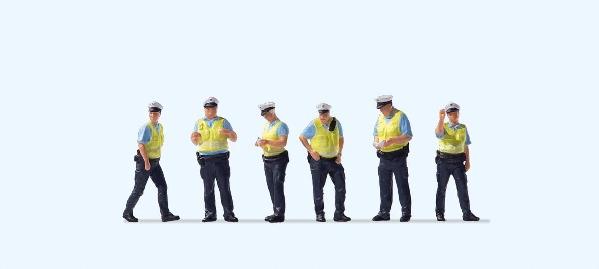 Preiser 10777 Polizei Sommeruniform Warnweste Deutschland Spur H0