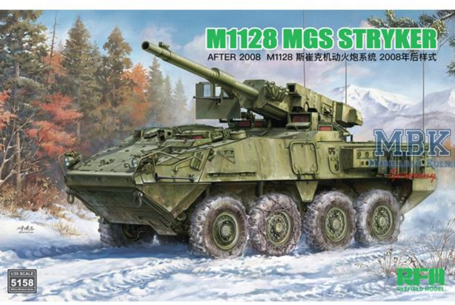 Rye Field Model 5158 M1128 MGS Stryker After 2008 1:35 Bausatz NEU OVP