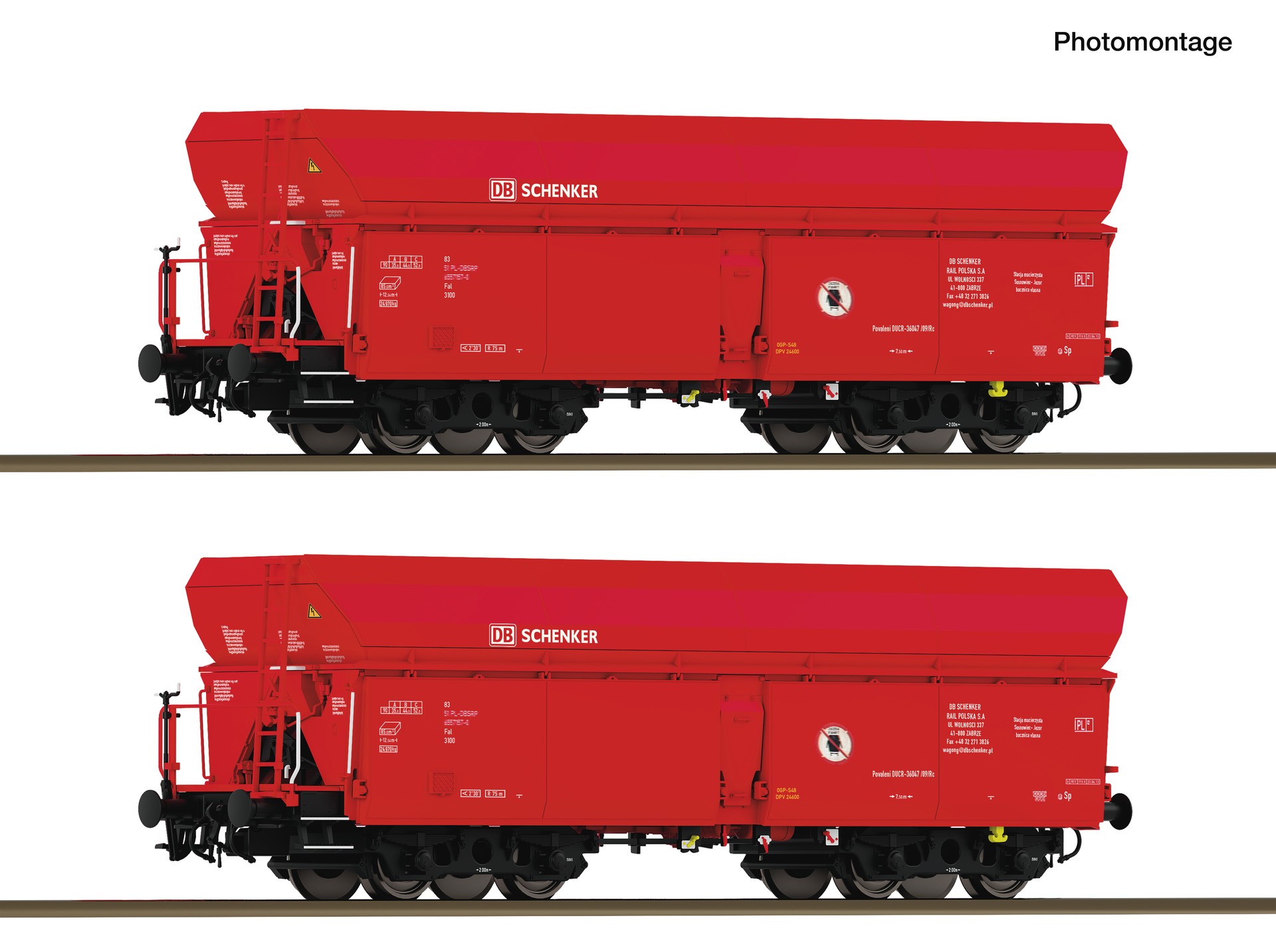 Roco 6600326 2-tlg. Set: Selbstentladewagen