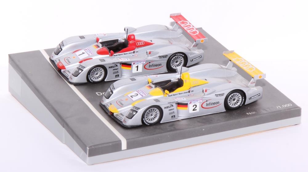 Minichamps 20000001219 Infineon Audi R8 Les Mans 2001 Set Doppelsieg - 1:48