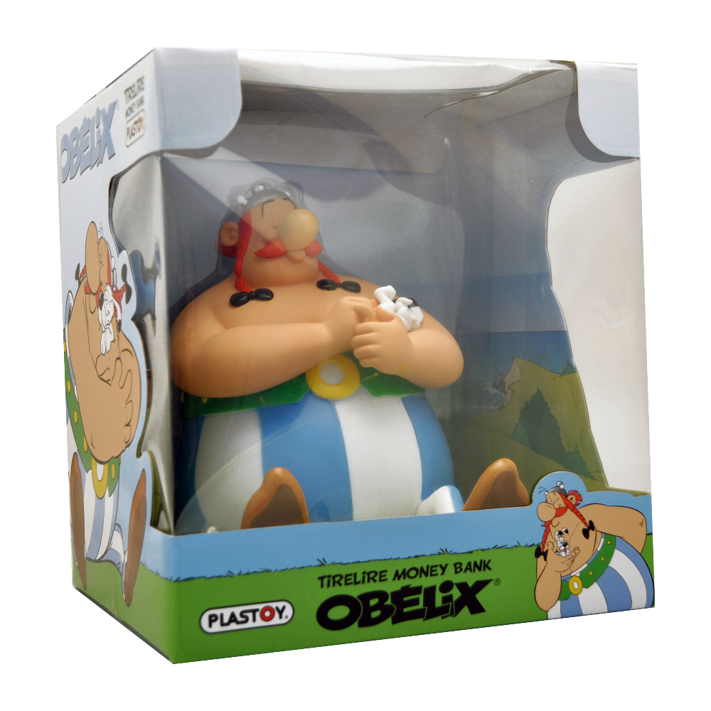 Plastoy 80109 Obelix und Idefix 17 cm Spardose NEU OVP