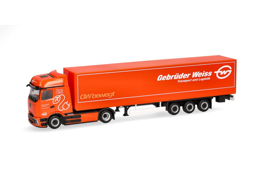 Herpa 320177 MB eActros 600 ProCab Pla-SZ "Gebrüder Weiss" 1:87