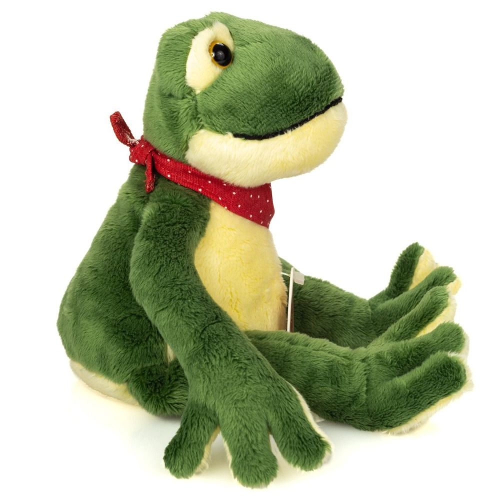Teddy Hermann 920212 Schlenkerfrosch grün 28 cm Stoff/Plüsch/Kuscheltier